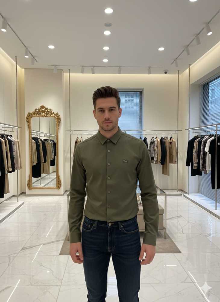 Burberry Green Premium Quality Shirt