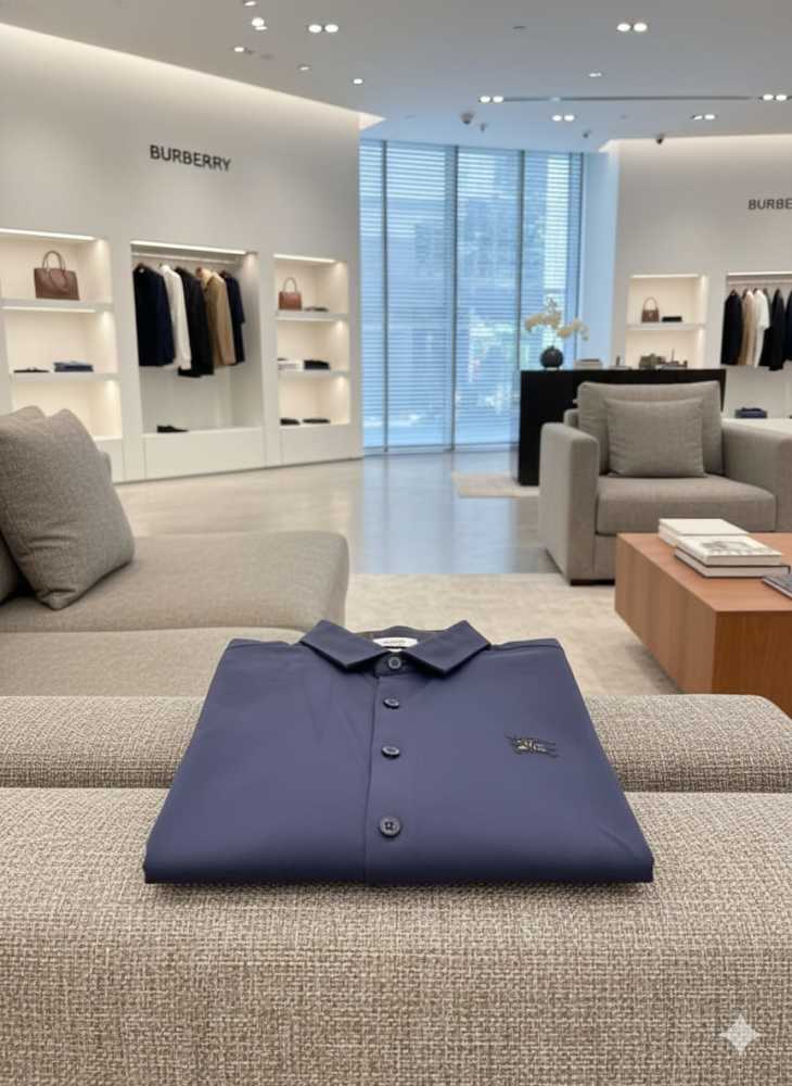 Burberry Blue Premium Quality Shirt-3