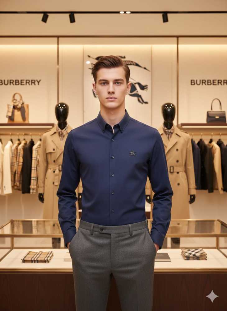 Burberry Blue Premium Quality Shirt