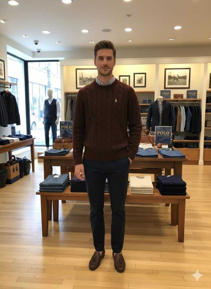 Ralph Lauren Dark Brown Premium Quality Sweatshirt