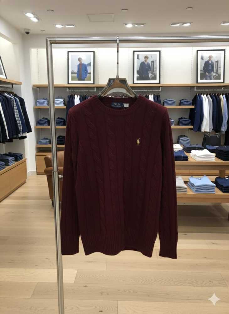 Ralph Lauren Maroon Premium Quality Sweatshirt-1