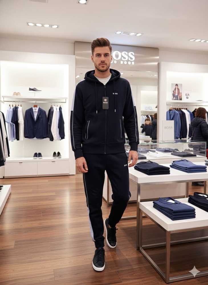 Hugo Boss Dark Blue Premium Quality Warm Tracksuit