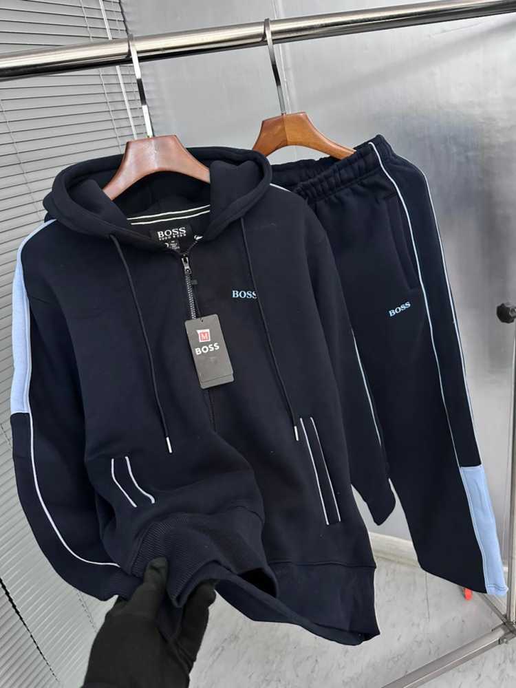 Hugo Boss Dark Blue Premium Quality Warm Tracksuit-3