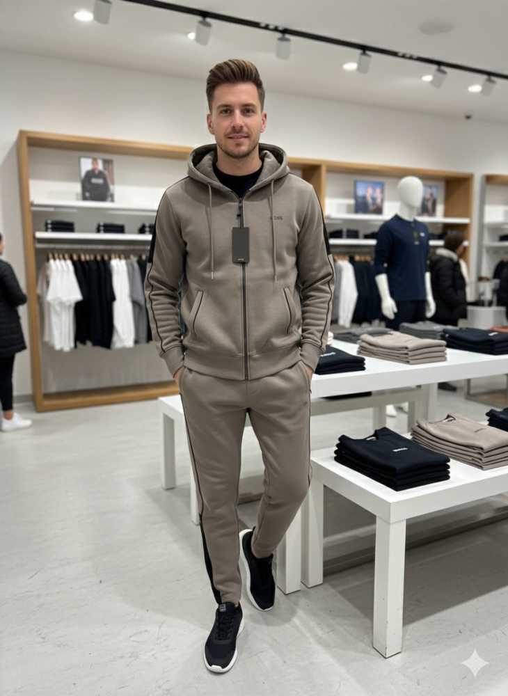 Hugo Boss Light Brown Premium Quality Warm Tracksuit -