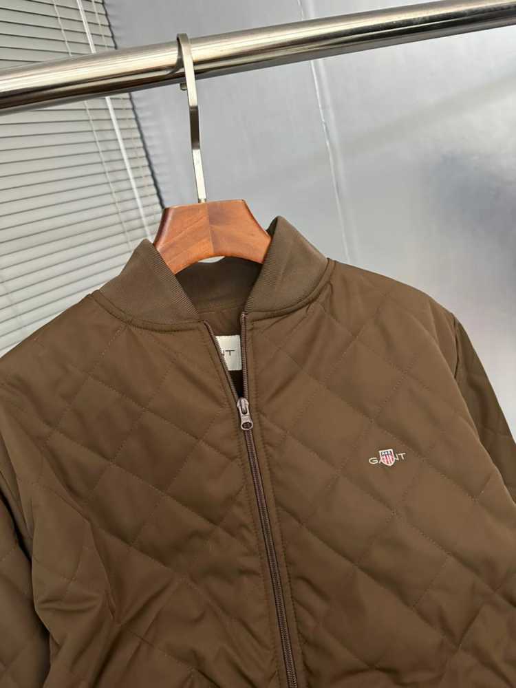 Gant Brown Premium Quality Imported Fabric Full Bomber Jacket-3