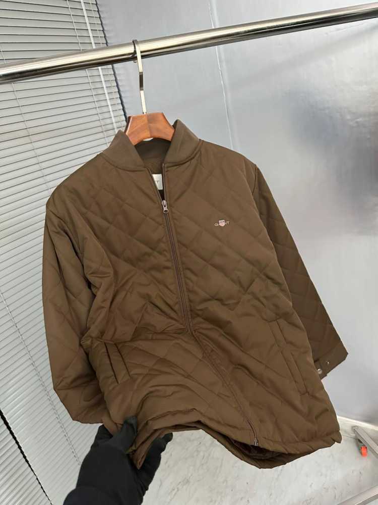 Gant Brown Premium Quality Imported Fabric Full Bomber Jacket-2