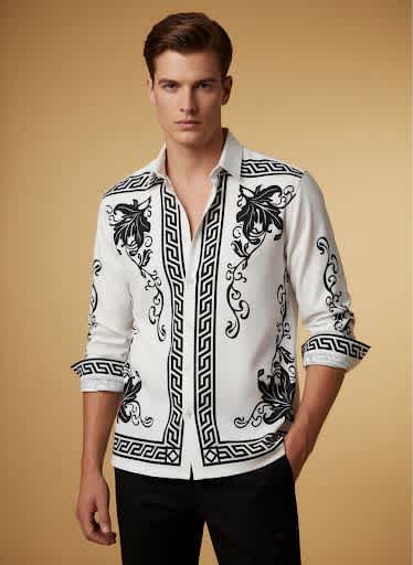 Versace White Premium Quality Cotton Shirt
