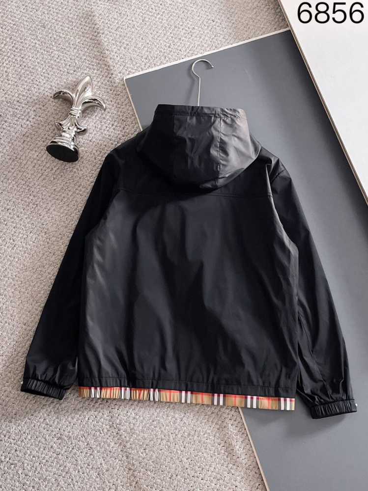 Burberry Black Vintage Hooded Wind Cheater Zipper-5