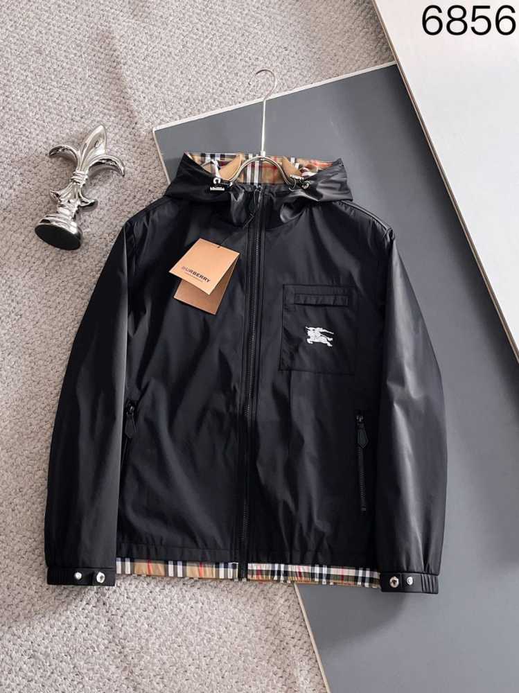 Burberry Black Vintage Hooded Wind Cheater Zipper-4