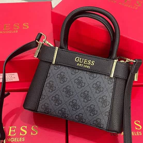 Guess Small Society Satchel Grey Shoulder Bag