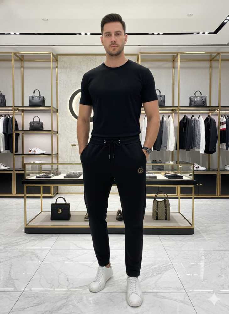 Gucci Black Premium Quality Track Pant-thumb-3
