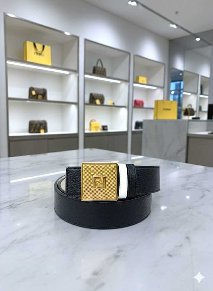 Fendi Golden Premium Quality Authentic Belt