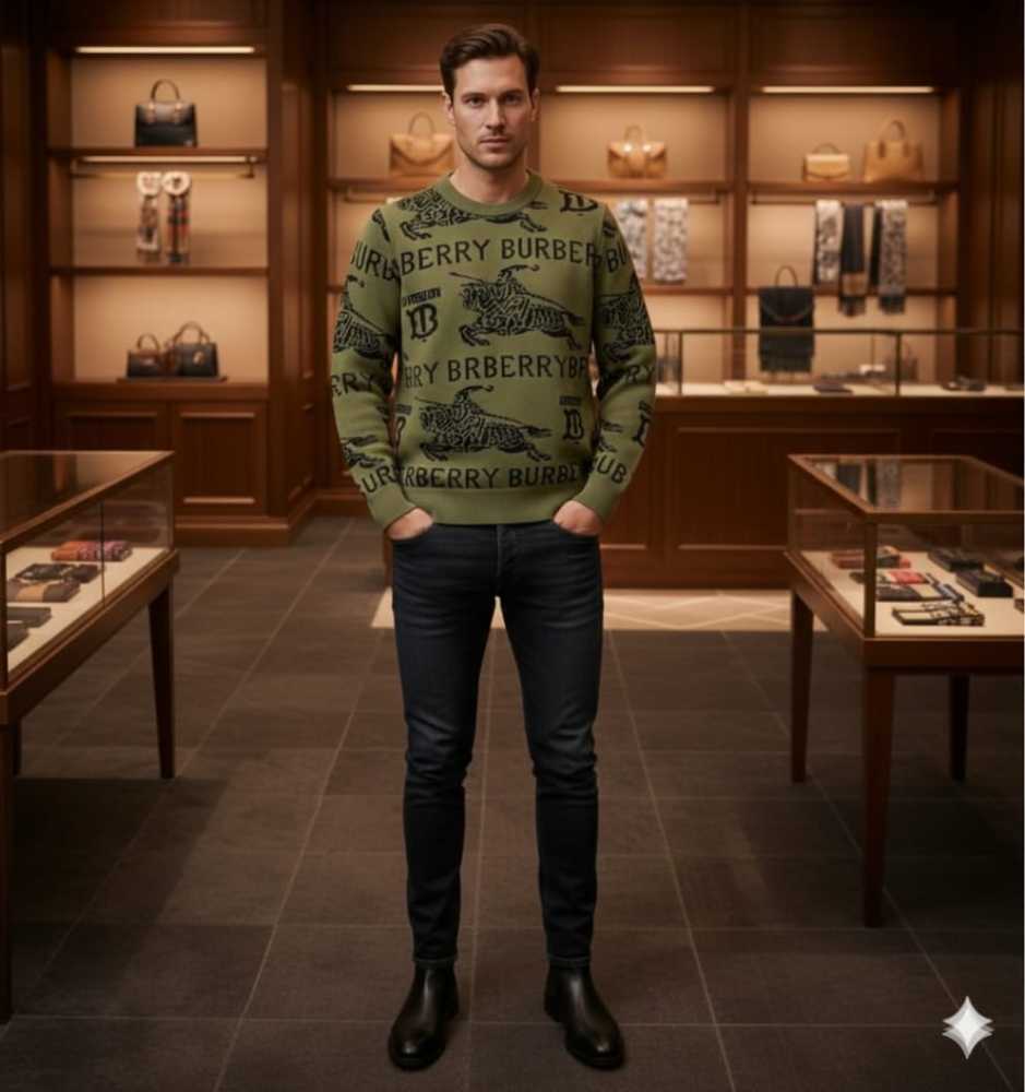 Burberry Green Authentic Quality Pullover-1