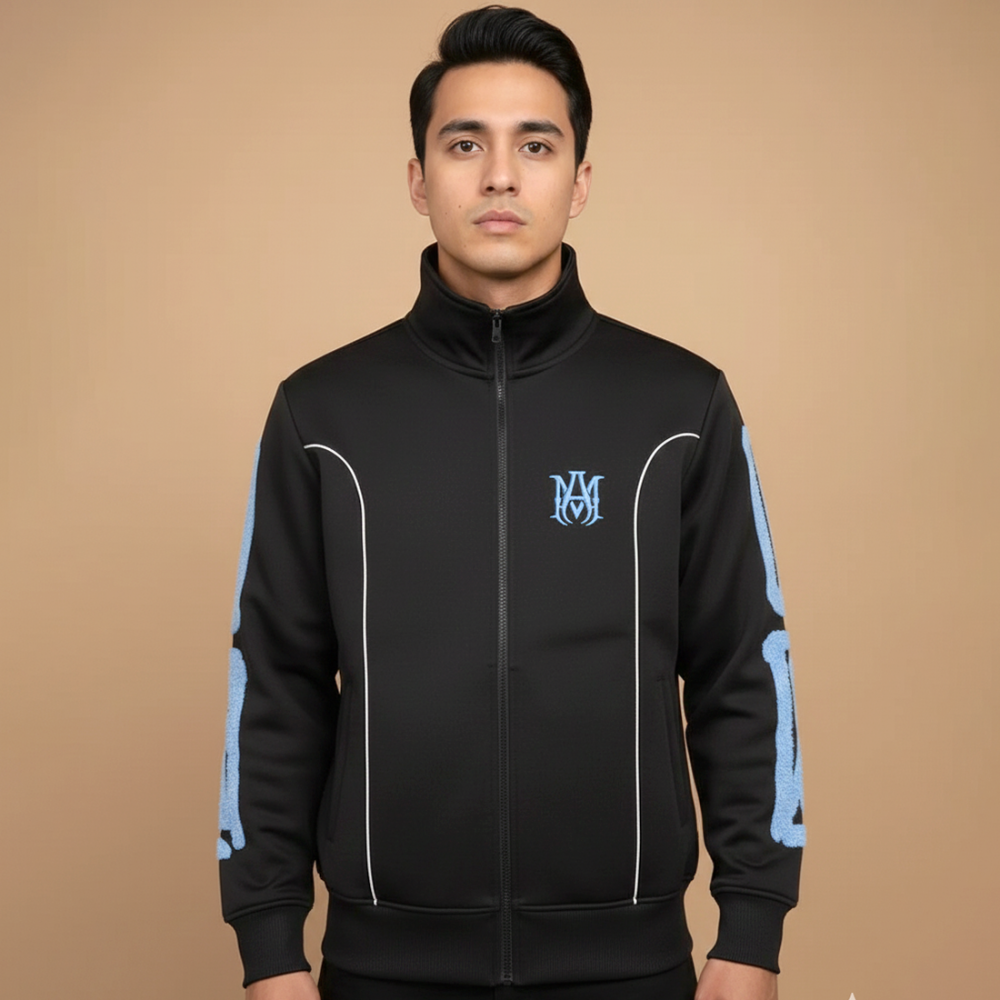 Amiri Embroidered logo Black Premium Quality Zipper