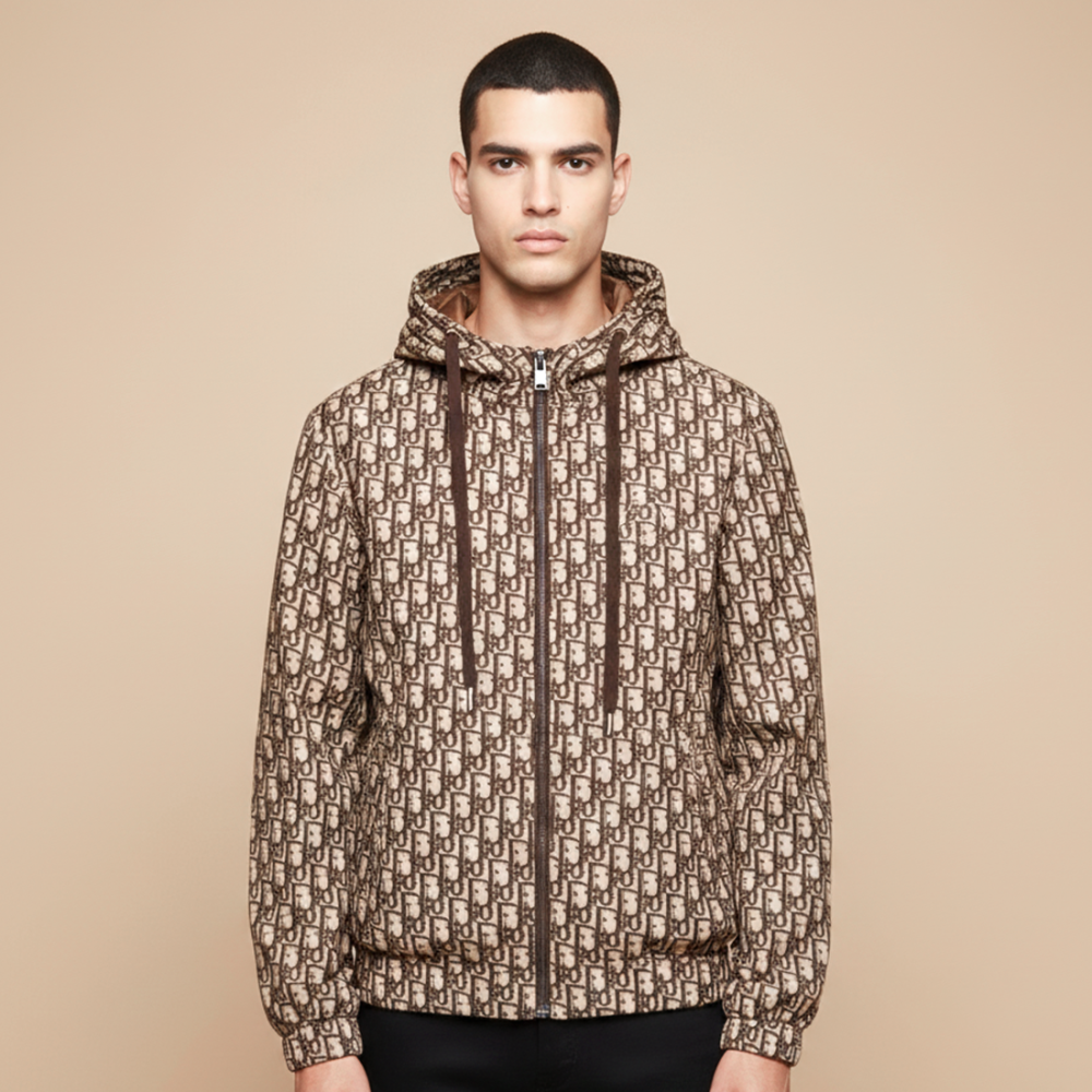 Dior Brown Oblique Premium Quality Zipper