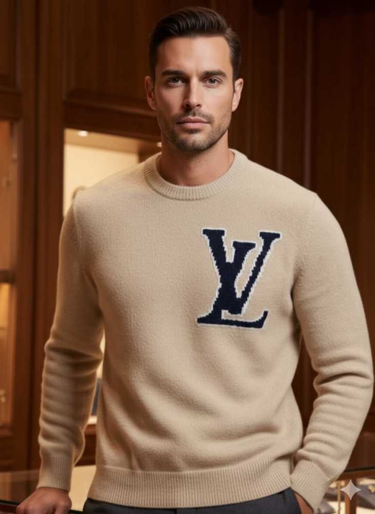 Louis Vuitton Cream Authentic Quality Pullover-1