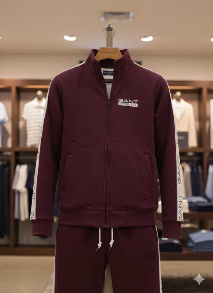 Gant Wine Premium Quality Warm Tracksuits-2