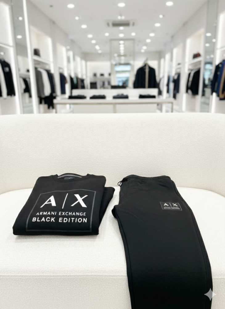 Armani Exchange Black Premium Quality Tracksuits-2