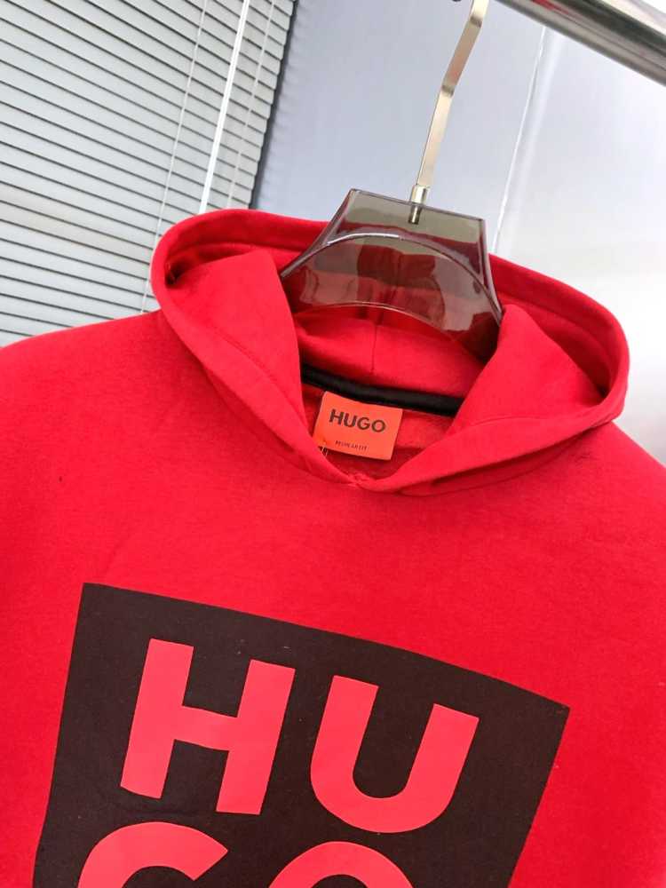 Boss Red Hood Embroidery Logo Hoodie-2