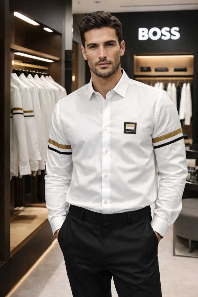 Hugo Boss White Premium Quality Shirt-0