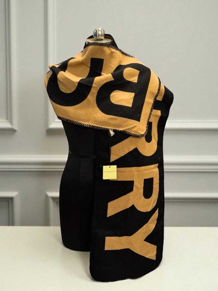 Burberry Cashmere Brown/Black Premium Quality Muffler-1