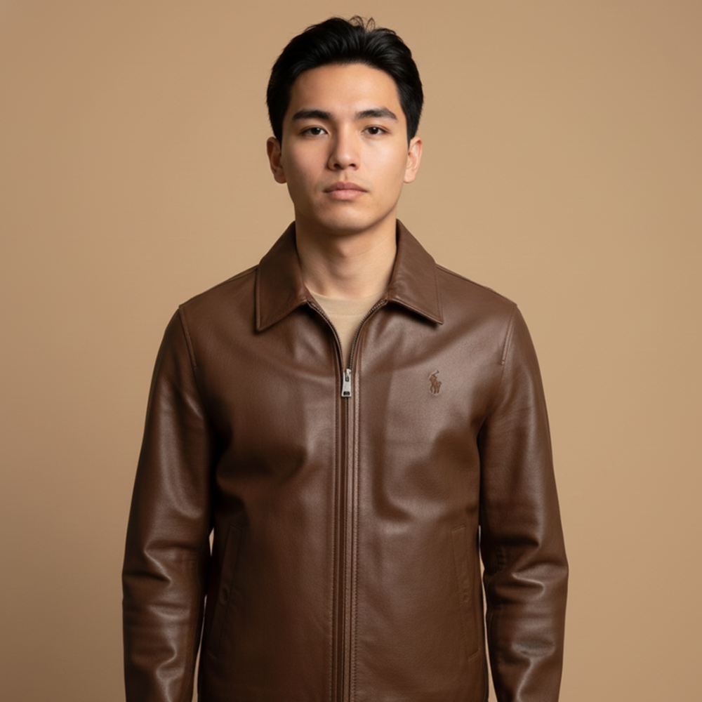 Ralph Lauren Dark Brown Premium Quality Cotton Blend Jacket-0