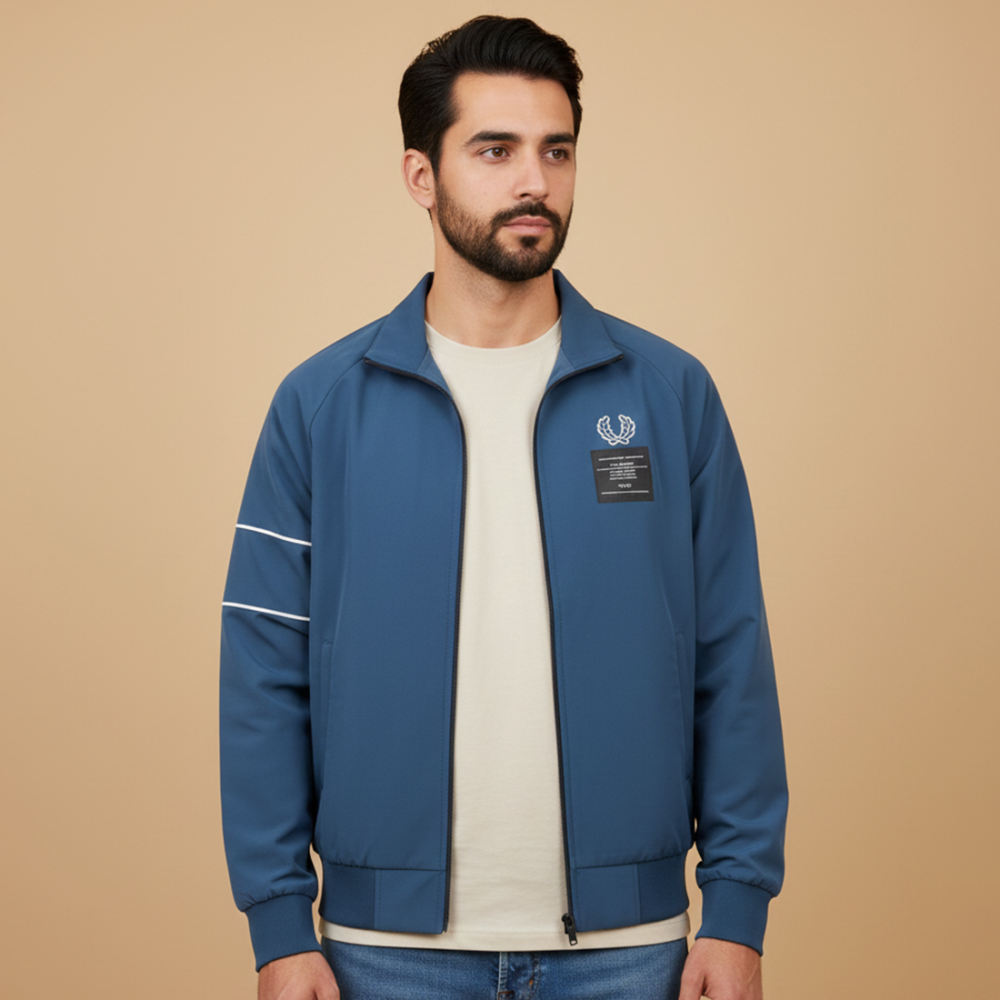 Fred Perry Blue Oblique Premium Quality Zipper-0