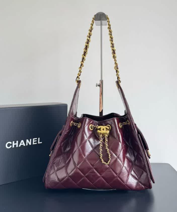 Chanel Maxi Wine Mini Hobo Bag-0