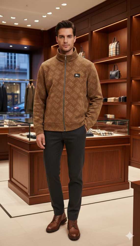 Burberry Brown Premium Quality Jacket-0