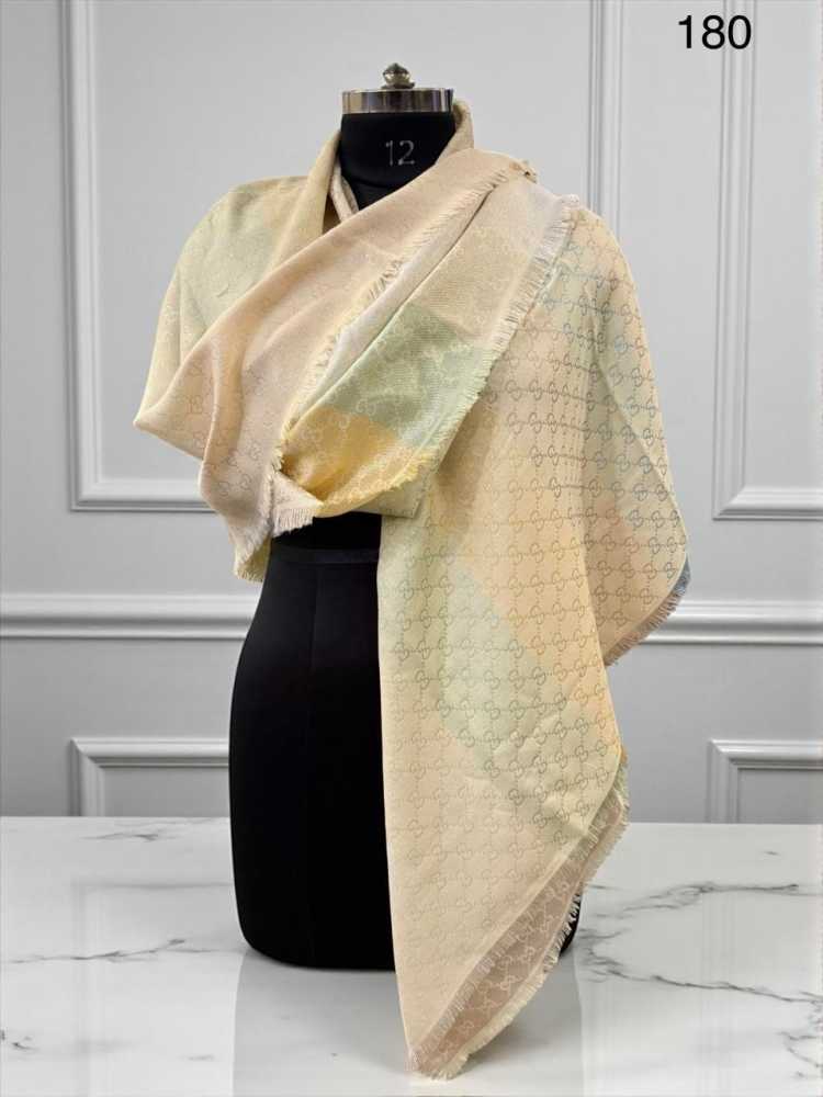 Gucci GG Monogram Warm Cream Reversible Stole-0