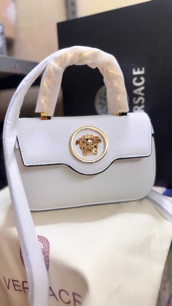 Versace La Medusa White Handle bag-1