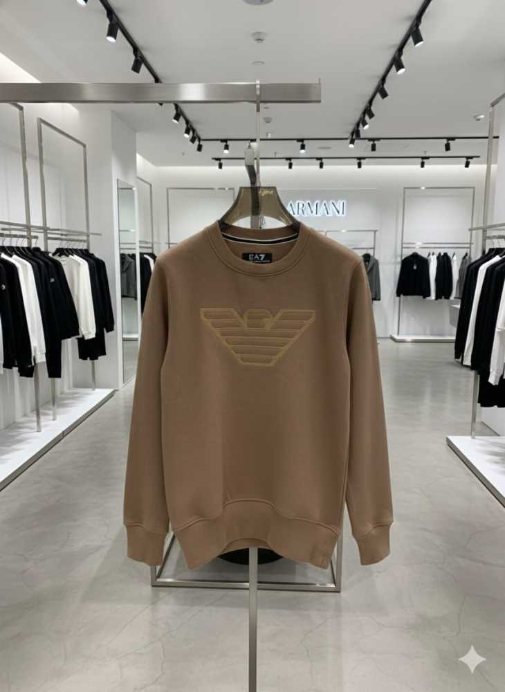 Emporio Armani Brown Cotton Premium Qaulity Sweatshirt-1