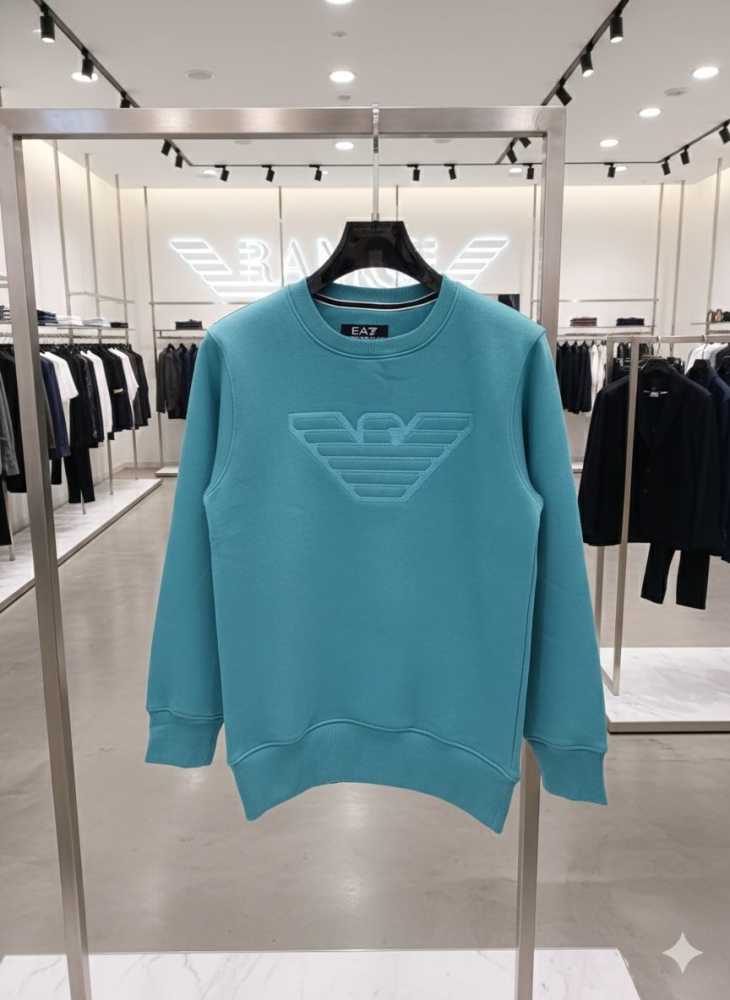 Emporio Armani Blue Cotton Premium Qaulity Sweatshirt-1