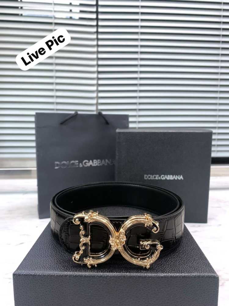Dolce & Gabbana Black Premium Quality Belt-3