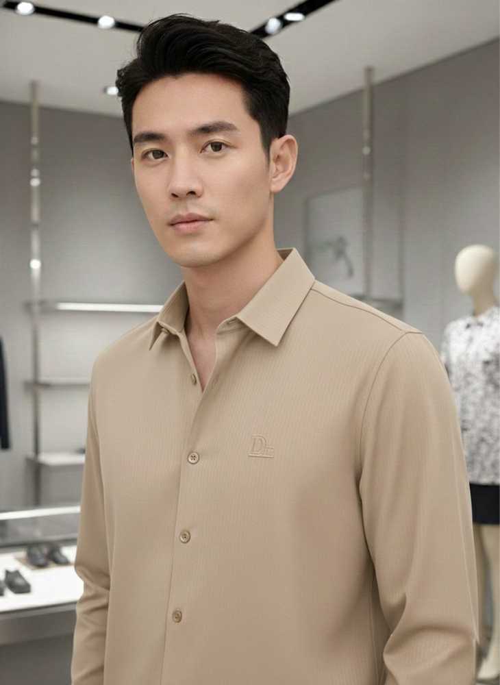 Dior Brown Premium Quality Shirt-1
