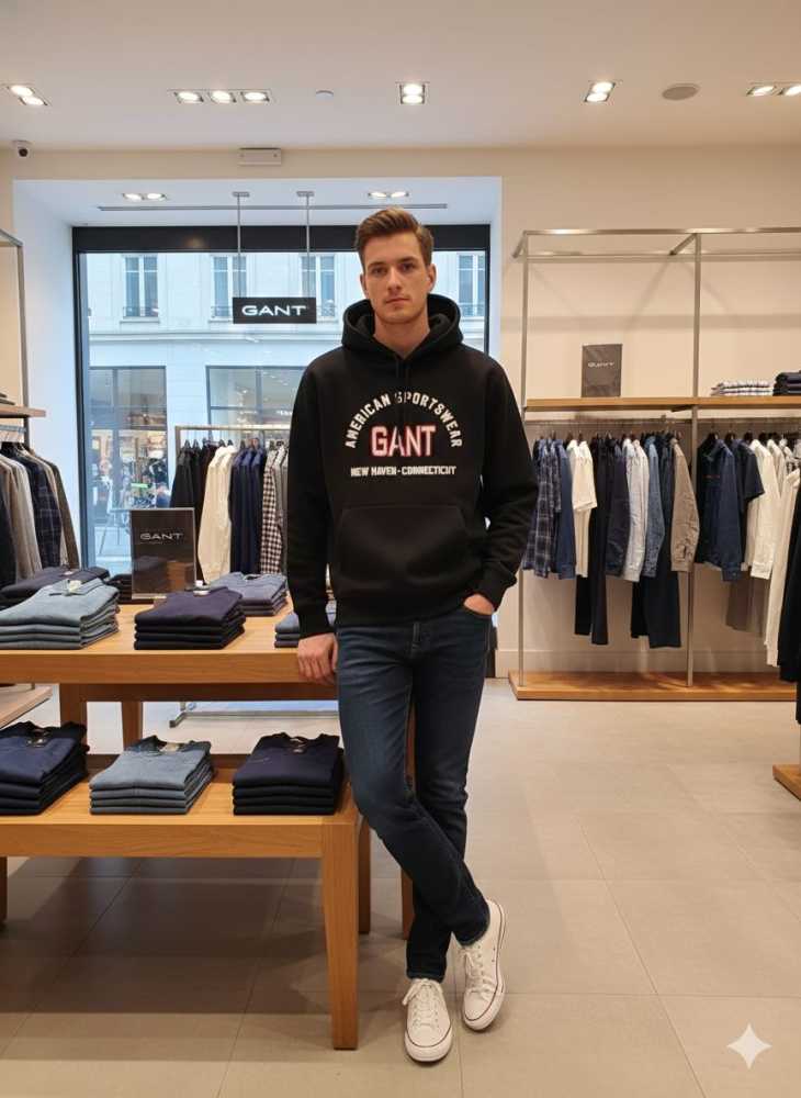 Gant Black Premium Quality Hoodie-0