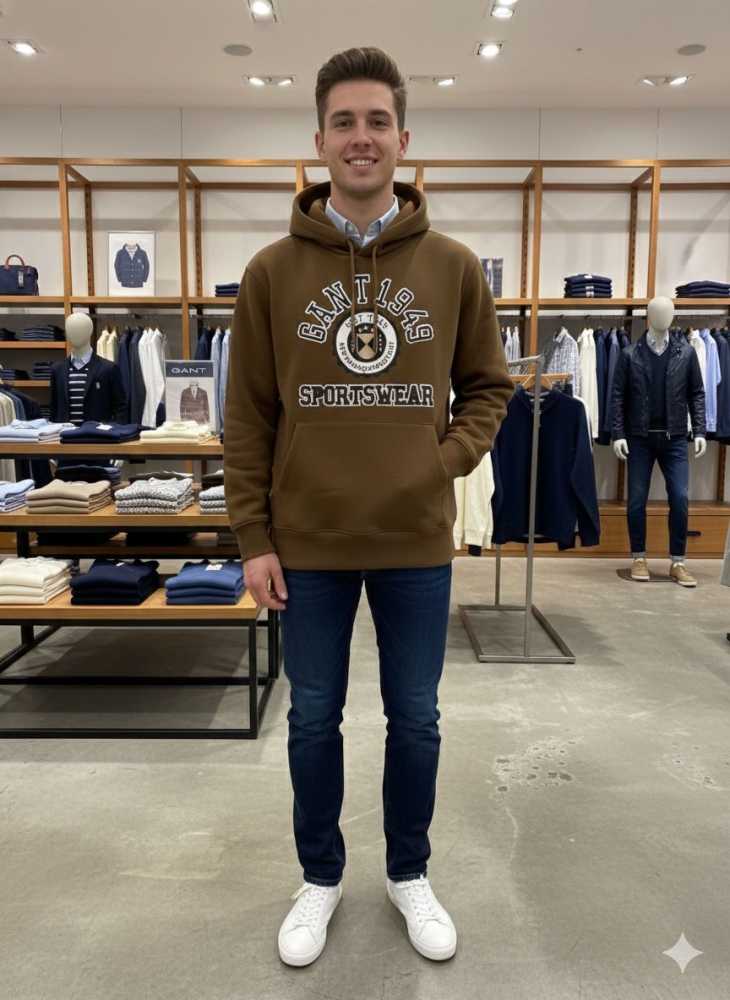 Gant Brown Premium Quality Hoodie