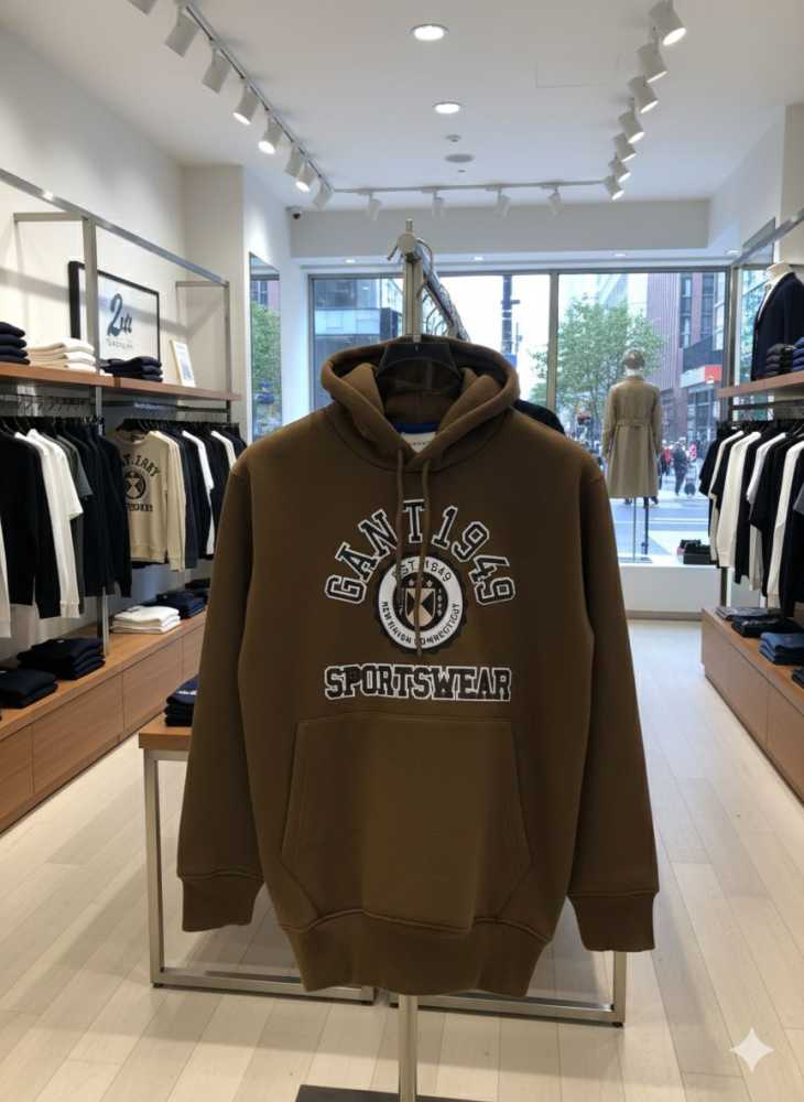 Gant Brown Premium Quality Hoodie-1