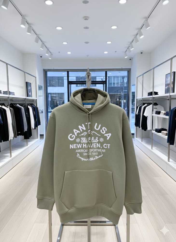 Gant Olive Green Premium Quality Hoodie-2