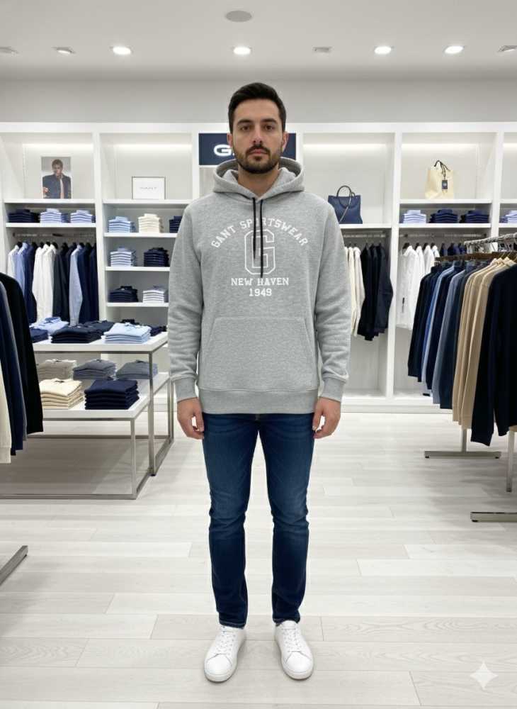 Gant Grey Premium Quality Hoodie-0