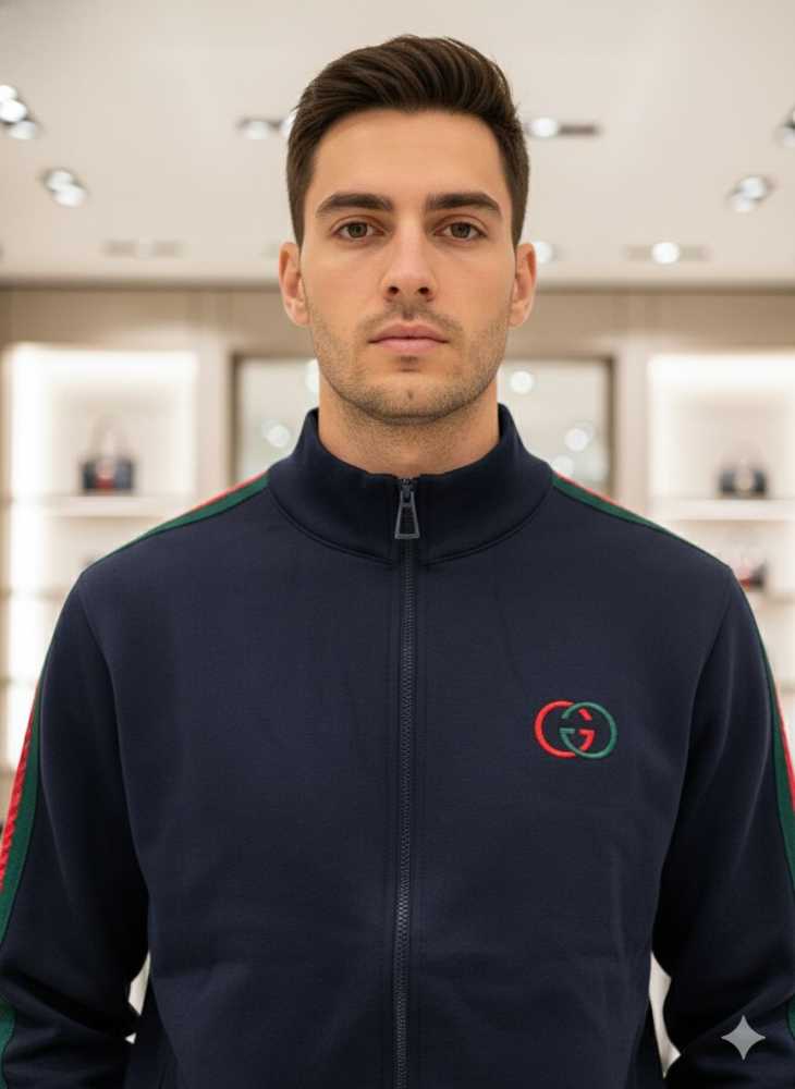 Gucci Blue Premium Quality high End Authentic Track Suit-2