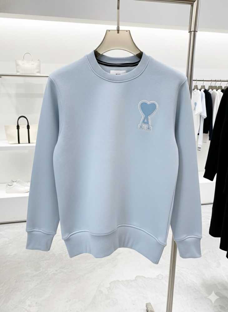 Ami Paris Sky Blue Premium Quality Luxury Sweatshirt-1