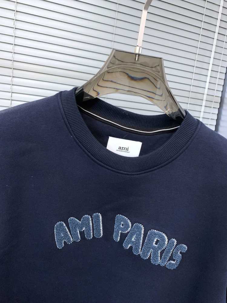 Ami Paris Dark Blue Premium Quality Luxury Sweatshirt-3