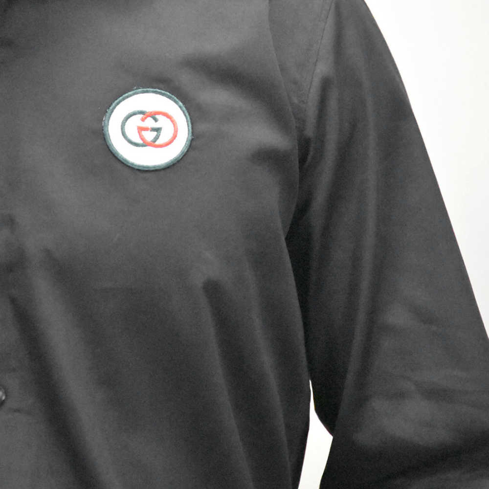 Gucci Embroidered logo Black Premium Shirt-thumb-4