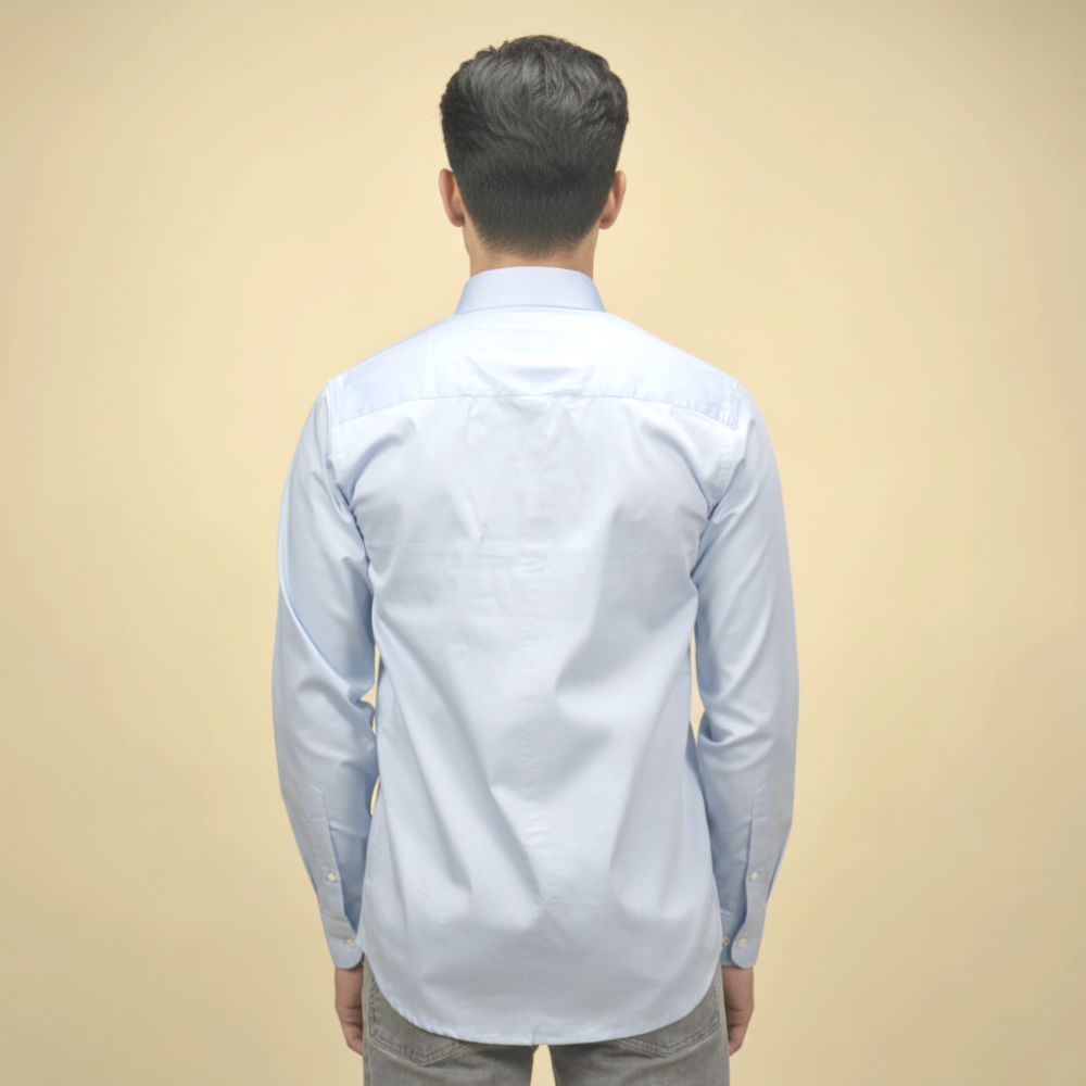 Karl Lagerfeld Sky Blue Premium Quality Shirt-thumb-3