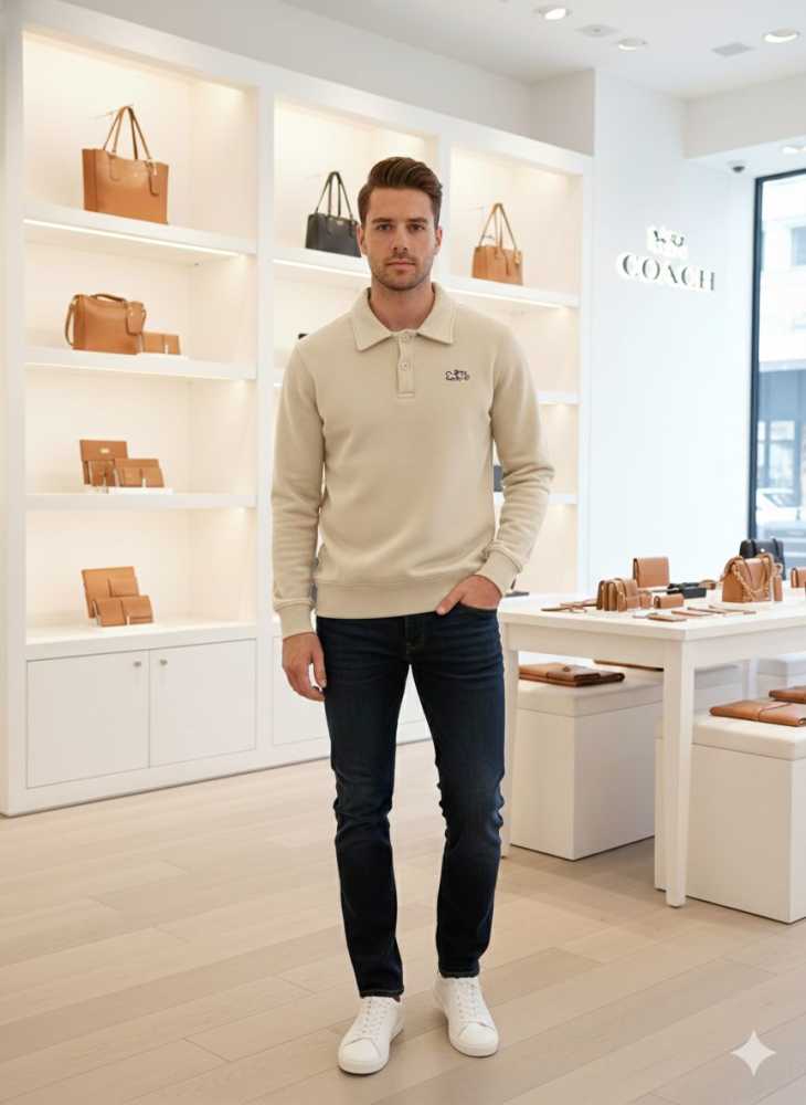 Coach Cream Premium Quality Sweatshirt-0