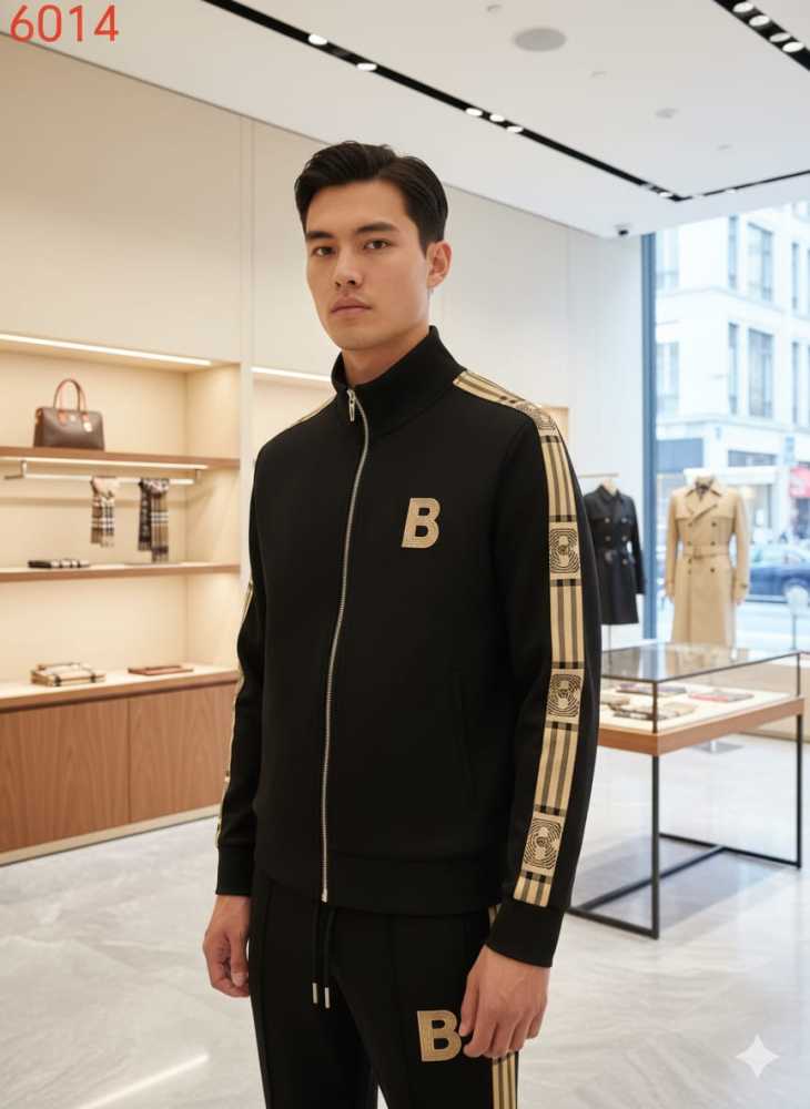 Burberry Embroidered logo Black Premium Tracksuit-2