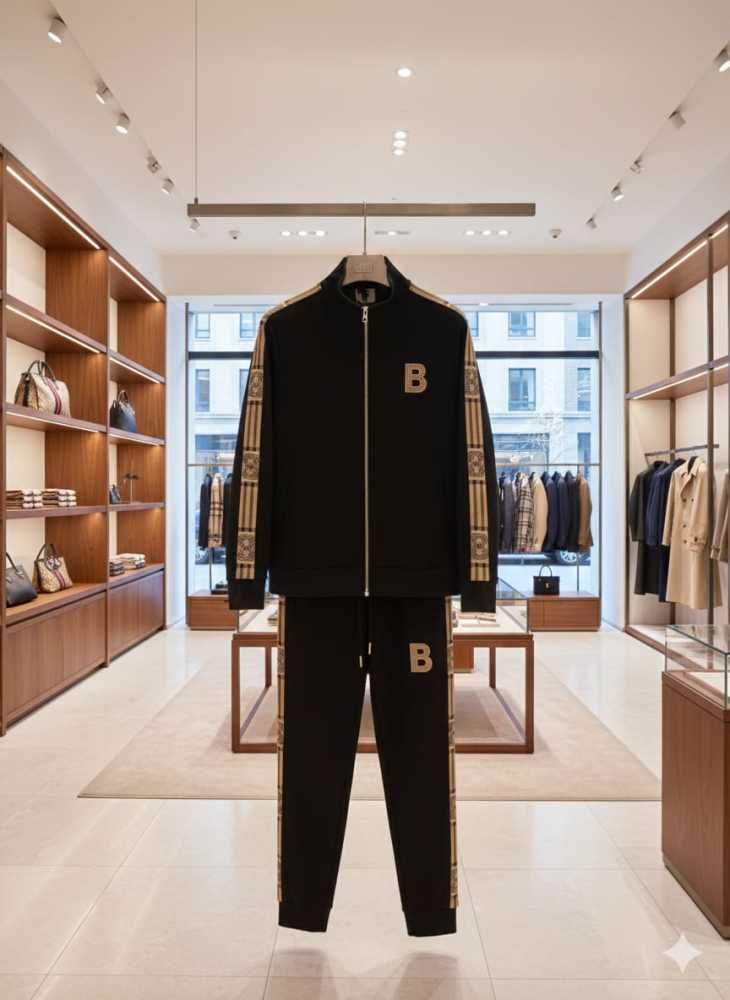Burberry Embroidered logo Black Premium Tracksuit-6