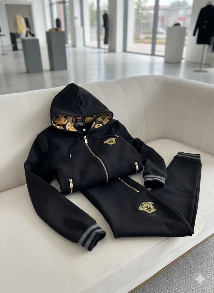 Versace Black Premium Quality high End Authentic Track Suit-1