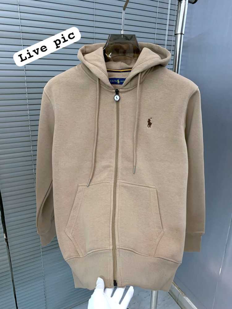 Ralph Lauren Brown Embroidered Women Hoodies-2